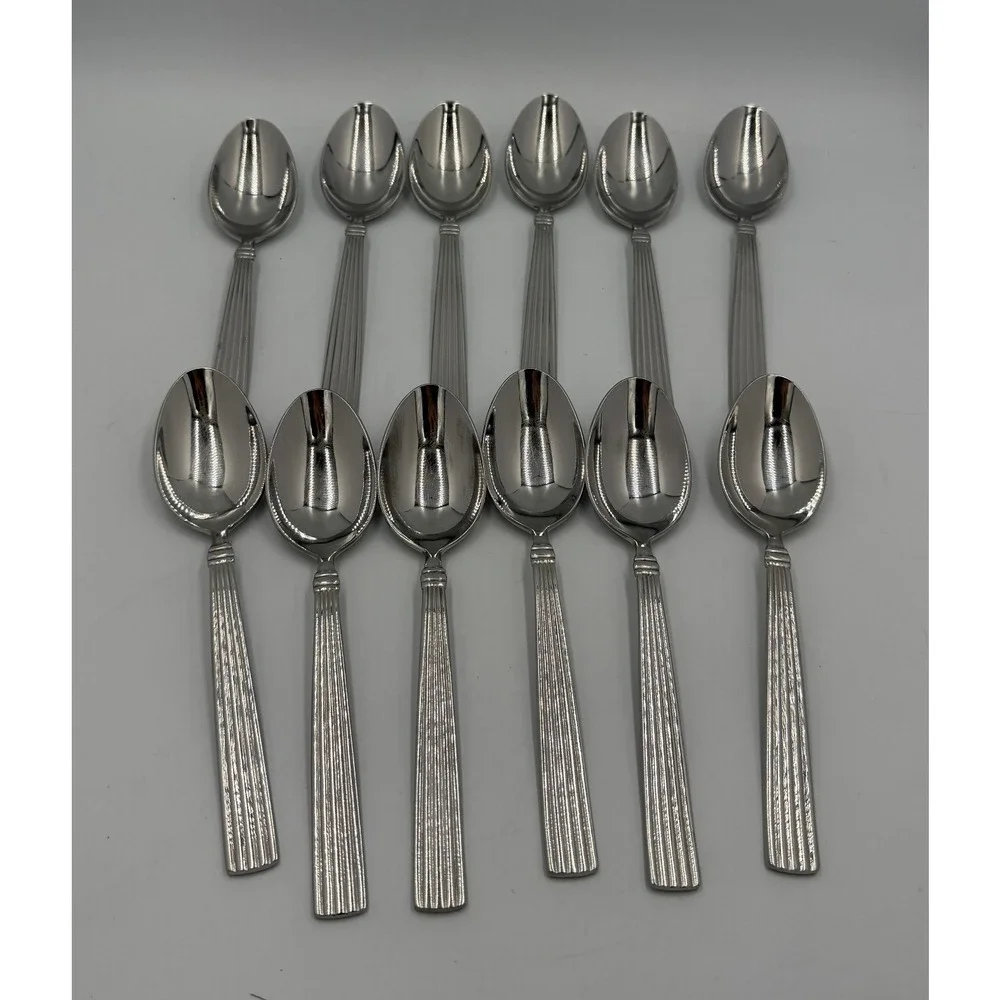 Reed & Barton Teaspoons Set of 16 Stainless 18/10 Fluted Ribbed